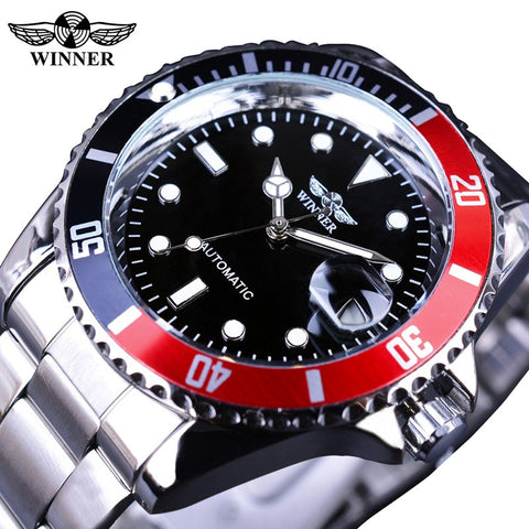 T-WINNER Creative Watch Men Top Brand Luminous Fashion Sport Business Casual Calendar Automatic Mechanical Watches