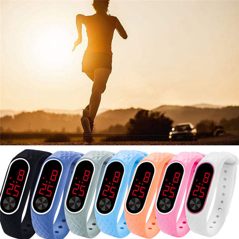 LED Fashion Digital Display Bracelet Watch Ladies & Men Silica Gel Sports Watch Relogio Feminino Masculino