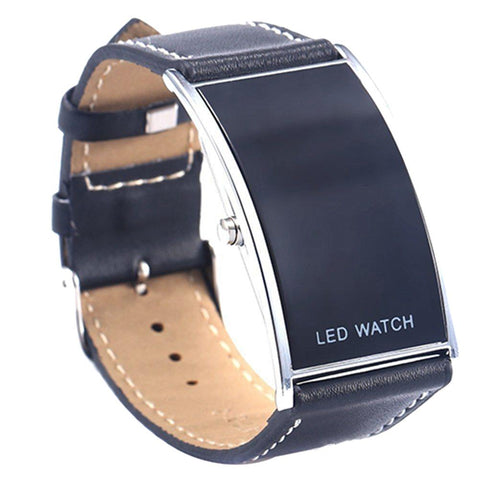 Men Sport Watch Casual Men LED Watch Digital clock Date Rectangle Dial Faux Leather Strap Wrist Watch New for Men Women