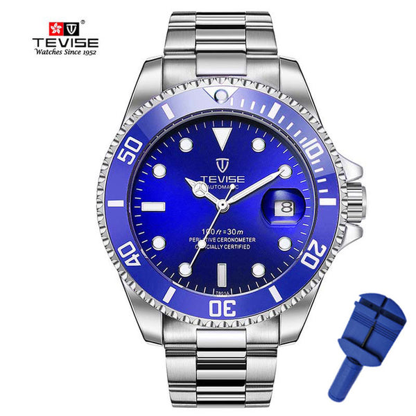 2019 Drop Shipping Tevise Top Brand Men Mechanical Watch Automatic Fashion Luxury Stainless Steel Male Clock Relogio Masculino